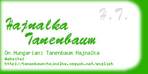 hajnalka tanenbaum business card